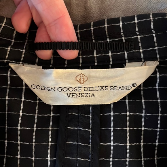 Golden Goose Deluxe Brand Blazer in Black & White Windowpane Print - Picture 6 of 8